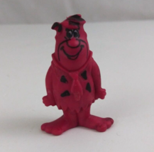 Vintage 1987 Fruity Pebbles Cereal Prize Fred Flintstone Fuschsia 2&quot; Eraser Toy - £3.85 GBP