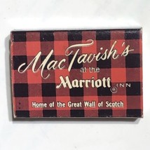 MacTavish’s Wall Of Scotch Fort Wayne Indiana Hotel Match Book Matchbook - £3.88 GBP