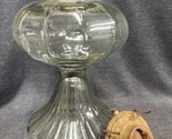 Vintage Clear Glass Oil Lamp 9” No Chimney - $25.74