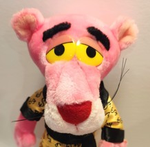The Pink Panther Plush Animal Doll 24K Money Robe 12 Inches Tall 1989 - £15.71 GBP