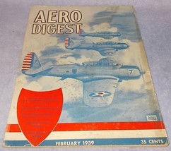 Aero Digest Vintage Aviation Magazine February 1939 - £7.82 GBP