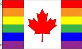 Canada Rainbow Flag Gay Pride Lesbian LGBT Event Banner Canadian Pennant New 3x5 - £3.93 GBP