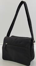 Black Shoulder Strap Travel Bag Flip Lid ID Money Holder Luggage - $7.91