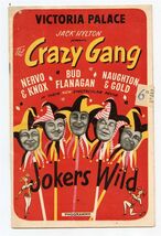 The Crazy Gang in Jokers Wild Program Victoria Palace London England 1955 - $15.84
