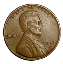 1942 D Lincoln Wheat Cent US Coin Penny - $1.10