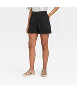 A New Day Women&#39;s Black Pleat Front Shorts with Pockets - Size: XS - £12.95 GBP