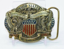 US Constitution Commemorative 200th Anniversary 1787-1987 Belt Buckle Li... - £18.85 GBP