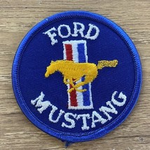 Vintage Ford Mustang Service Uniform Parts Hat Patch Blue  Collector Car 3&quot; - £15.47 GBP