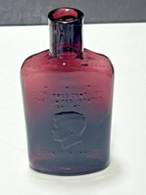 Clevenger Brothers Glass Work Flask Bottle Purple Amethyst John F Kennedy Speech - £23.74 GBP