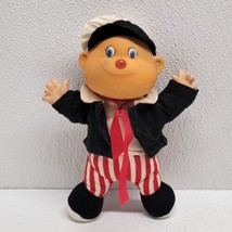 Vintage Dan Brechner Sailor Boy Doll Plush Toy 8&quot; Plastic Head Striped P... - $24.65