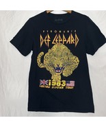 Def Leppard Pyromania 1983 USA Tour Men’s Black Vintage Look SS Crew T-S... - €20,18 EUR