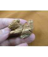 (Y-SQU-567) little Tan SQUIRREL stone gemstone carving figurine I love s... - €17,36 EUR