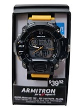 Armitron Sport Men&#39;s Watch Waterproof Analog-Digital Chrono, 20/5477 YEL / BLK - £22.97 GBP