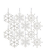 Jeweled Metal Snowflake with Ribbon Hanger (Set of 12) - 339131 - $1,603.71 MXN