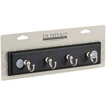 E.H. Tate &amp; Co. 8.75 in. L Satin Nickel Black Zinc Traditional Key Rack 1 pk - - £16.52 GBP