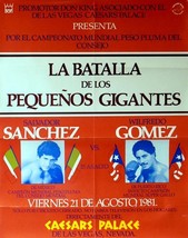 SALVADOR SANCHEZ vs WILFREDO GOMEZ  8X10 PHOTO BOXING POSTER PICTURE - £4.63 GBP