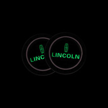Brand New 2PCS Lincoln Glows In The Dark Green Real Carbon Fiber Car Cup Holder  - £11.77 GBP