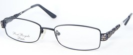 New Silver Dollar Port Royale Tatum #3 Onyx Black /PURPLE Eyeglasses 50-16-130mm - £45.37 GBP