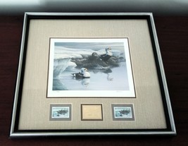 Framed Print w/Glass-King Eider-Pierre Leduc Pencil Sgd &amp; Number 2002 CWC - £89.65 GBP
