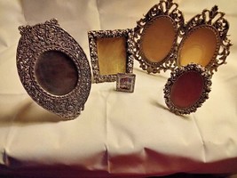 Vintage SILVER/METAL/ORNATE Picture FRAMES-LOT Of 5 / Free Shipping - £98.90 GBP