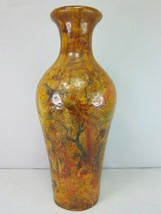 Decorative Vintage Chinese Clay Pictorial Vase E240 - $39.60