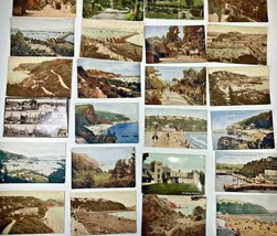 28 Vtg Postcards Torquay England Sands Cove Waldon West Front Beach Lot 1900s - £87.04 GBP