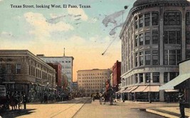 Texas Street Looking West El Paso TX 1912 postcard - £5.49 GBP
