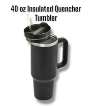 40 oz Tumbler With Handle and straw Quencher vacuum sealed - £17.57 GBP