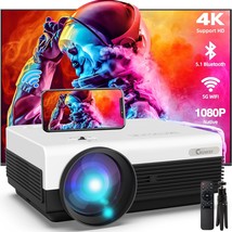 Projector,Portable Projector,Projector With Wifi And Bluetooth,Outdoor M... - £129.21 GBP