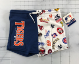 Vintage Detroit Tigers Shorts Boys Small Navy Blue White Baseball Logos - $14.84