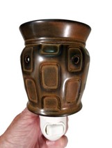 Scentsy Strata Wall Plug In Wax Warmer Brown Retired Rusted Masculine Look 3.5&quot; - £11.16 GBP