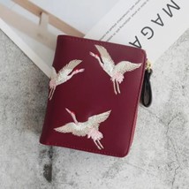 I wallet pu leather birds printed zipper coin purse girl s clutch purses business cards thumb200
