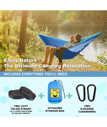  Double &amp; Single Camping Hammock Set with Tree Straps and Carry Bag  - £16.35 GBP