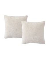 Morgan Home Solid Sherpa Set of 2 Decorative Pillows,Sand,18 X 18 - £27.81 GBP