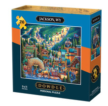 Jackson Hole Wyoming 210 Pc Mini Personal Jigsaw Puzzle 9x11&quot; Dowdle Art - £15.68 GBP