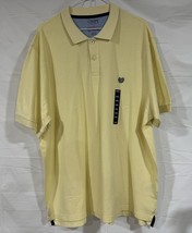 Chaps Button Up Short Sleeve Polo Shirt Yellow Blue Mens Size 2X - £14.32 GBP