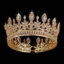 New Bride Retro Crown Copper CZ Bright Rhinestone Wedding Accessories Princess H - £112.51 GBP