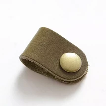 Color: green - Genuine Leather Cable Organizer Vintage Earphone Wire Dat... - €4,21 EUR