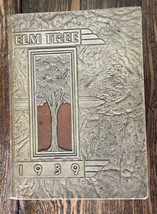 1939 Hillhouse High School Yearbook The Elm Tree New Haven, Conn Genealogy Sign - £28.13 GBP