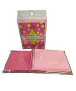 Lot of Stationary Thank You Cards Envelopes Note Cards Pink - $21.91 CAD