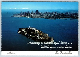 Postcard California San Francisco CA Alcatraz Aerial View San Francisco Bay 4x6 - £3.53 GBP