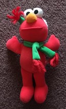 Sesame Street Singing Elmo Christmas Elf Plush Stuffed Animal - Fisher Price - £7.58 GBP