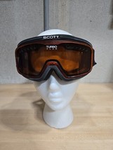 Scott Turbo Flow Adult Ski Snowboard Goggles Orange Blue Strap - $10.22