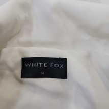 White Fox Women's White Open Front Cropped Blazer Jacket Size Medium image 3