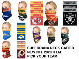 NFL Bandana Superdana Neck Gaiter Face Guard Mask Facemask Scarf Pick Your Team - £9.52 GBP