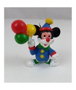 Vintage Disney Mickey Mouse As A Clown With Balloons 2.25&quot; Christmas Orn... - $22.89 CAD