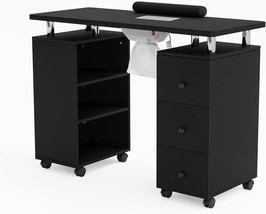 Manicure Table Nail Desk With Dust Collector Storage Drawers For Nail Te... - $364.99