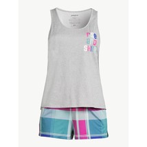 Joyspun Women&#39;s Rise Shine Print Tank Top and Shorts Pajama Set Size Med... - £6.96 GBP
