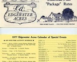 Edgewater Acres American Plan Brochure 1977 Alexandria Pennsylvania  - £14.01 GBP