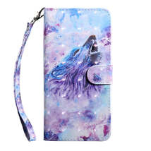 Anymob Xiaomi Redmi Phone Case Purple Wolf Leather Flip Wallet Cover - £22.64 GBP